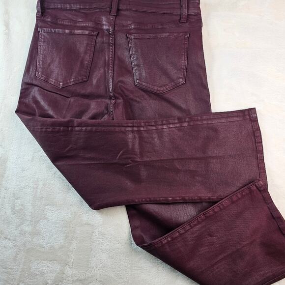 Joe’s Jeans High Rise The Callie 31 Women’s Waxed Cropped bootcut Rum Raisin - Picture 8 of 12